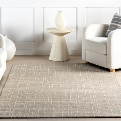 Tapis en laine à carreaux Tyiana