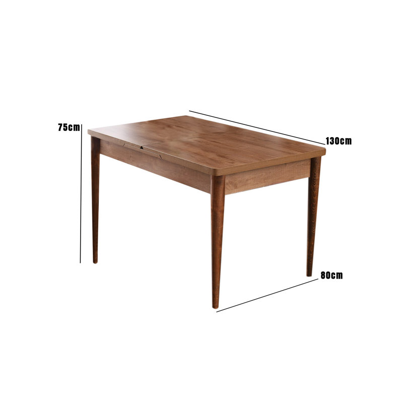 Table de salle à manger extensible, Beige