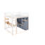 Lit mezzanine en métal avec bureau, tablettes, prise de courant, lumière DEL et garde-robe-933765097