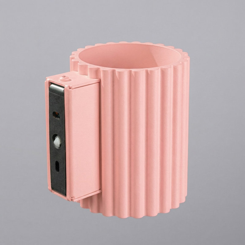 Aura Aluminium Flush Mounted Sconce, 10x12x10 cm, Pink, 1 Light