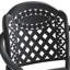 4 meubles de patio en aluminium coulé - noir, à la corrosion, avec des coussins confortables noirs par temps, et confortable pour 4