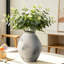 Vase en céramique avec texture de pierre rustique - vase de poterie vieilli fabriqué à la main pour décor de maison de campagne, moderne ou bohème comme pièce maîtresse de table, tablette ou décoration d'entrée