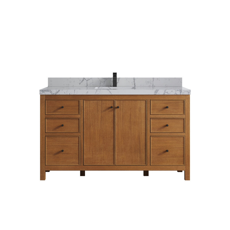 Ensemble de meuble-lavabo simple 60 po avec plateau Tomke