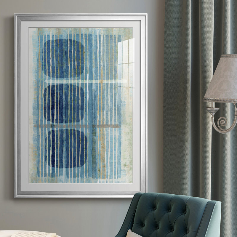 Bleu bleu horizon II - reproduction de cadre photo, Argent argent, H 42,5 po x l 30,5 po