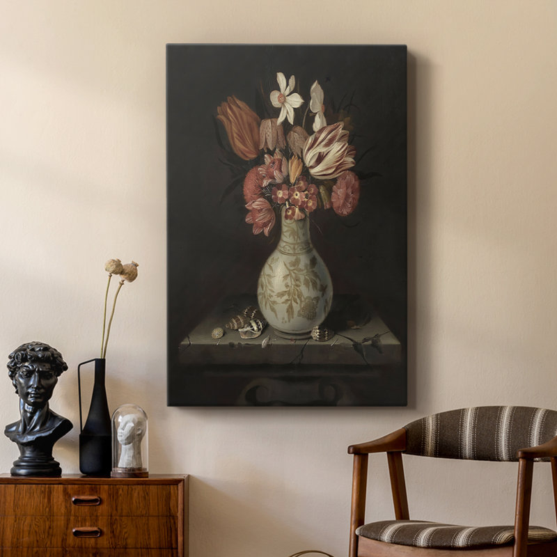 Impression florale rétro LXIX - galerie Cavas sur mesure, H 48 po x l 32 po