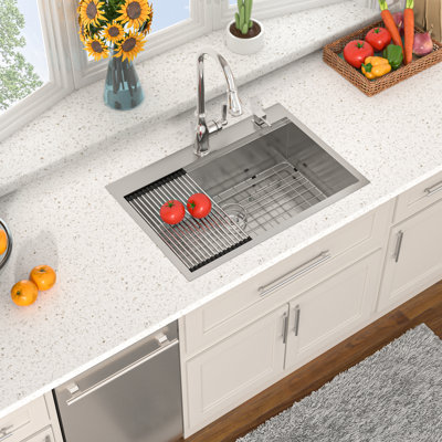 Drop-In Single Bowl Stainless Steel Kitchen Sink