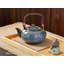 Service à thé japonais en porcelaine avec glacis altéré au four, théière avec crépine, 6 tasses à thé et plateau en bambou, ensemble complet de cadeaux en céramique pour brassage traditionnel