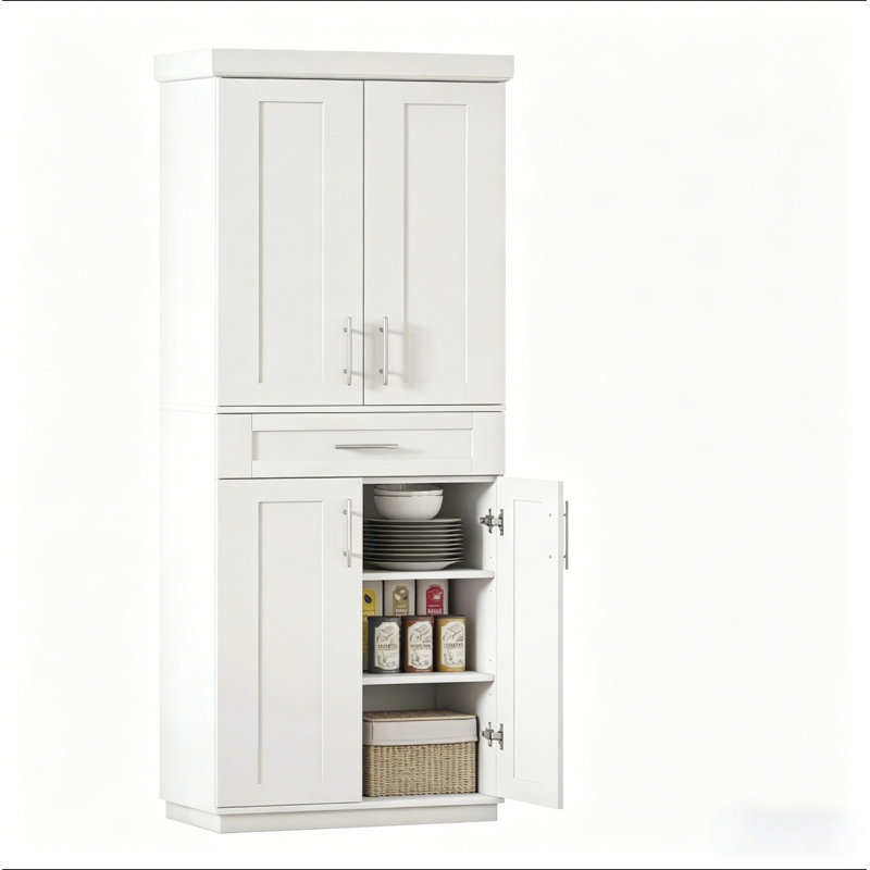 Armoire de rangement autoportante spacieuse, armoire de cuisine, grande armoire de rangement (seulement grande armoire de rangement)