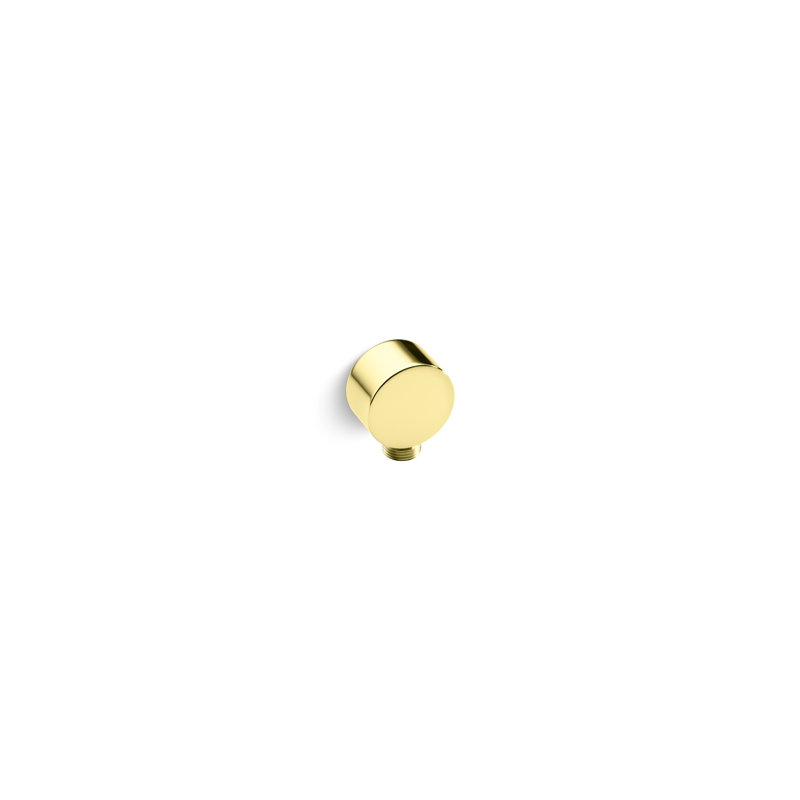 Foundations Contemporary Wall Supply Elbow, Unlacquered Brass