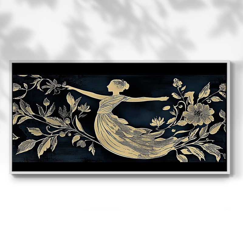 Paysage, série CLCL-XXVV, toile tendue avec châssis, prête à être accrochée, H 21 po x l 41 po, Blanc
