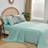 8-Piece Bohemian Striped Bedding Quilt Set Comforter and Sheet Set Soft Microfiber Complete Bedding Sets for All Season-122486572-122486567