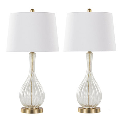 Lampe de table contemporaine en verre