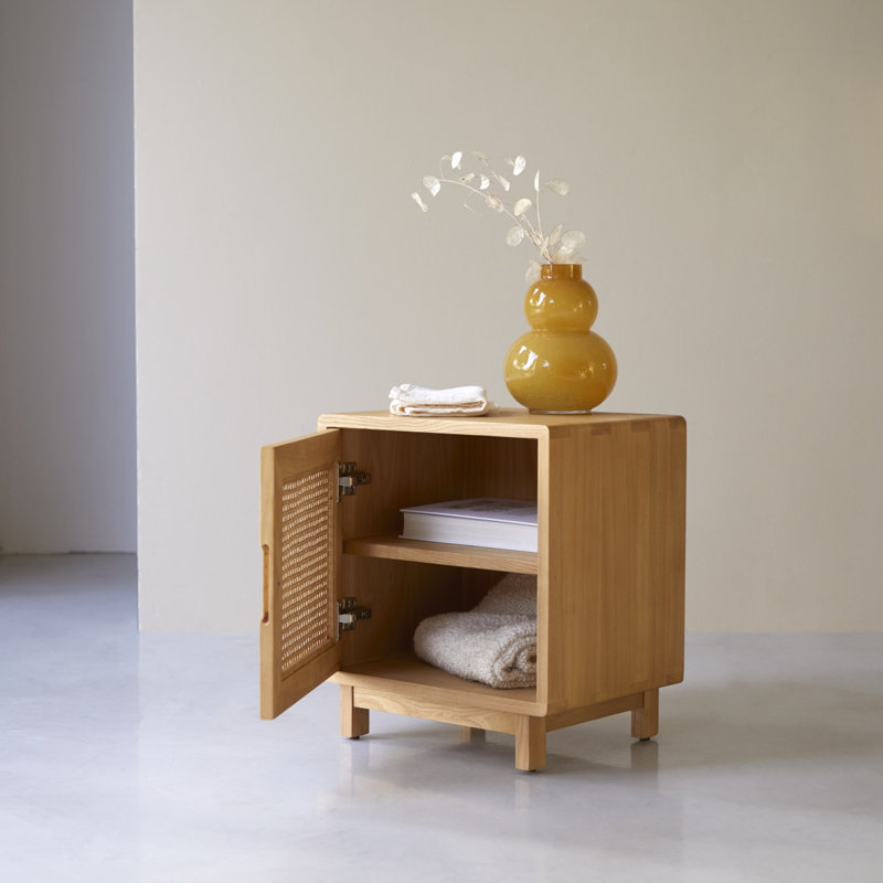 Luis 45cm W Solid Wood Bedside Table