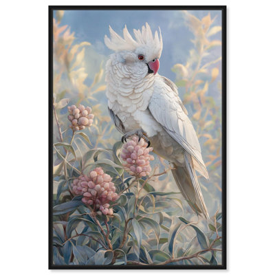 «Cockatoo and Blossoms», art floral chic par Art Remedy