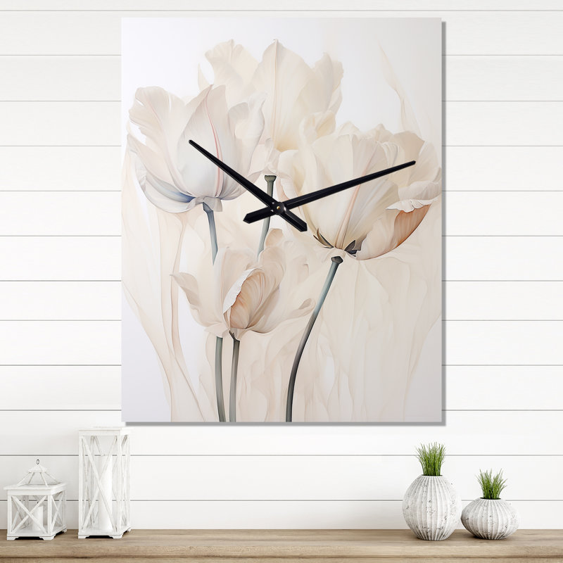 Deazia - Tulipes Très horloges murales, Très grand