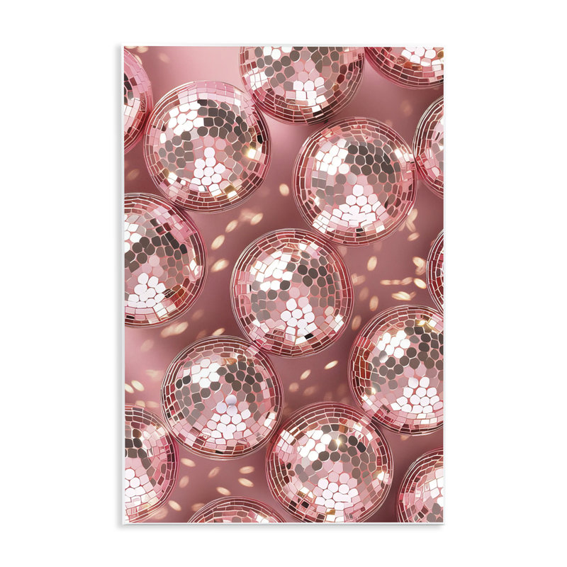 Disco Ball Shimmer Pattern Wall Plaque, design by LSR Design Studio, 15" H x 10" W