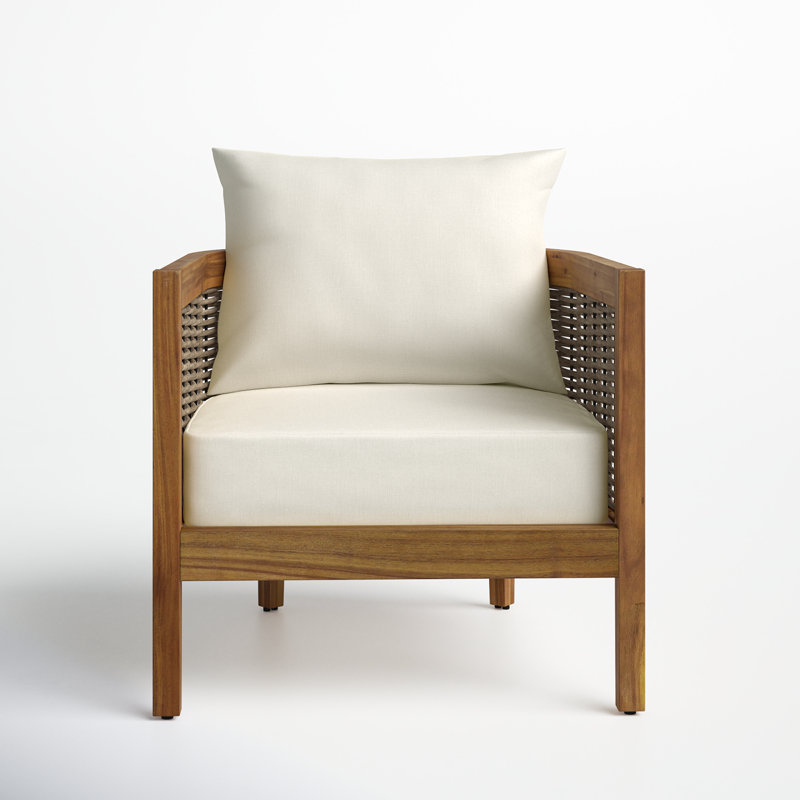 Chaise de patio avec coussins Treadway, Beige, Brun
