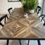 Teak Metal Base Dining Table-352113710