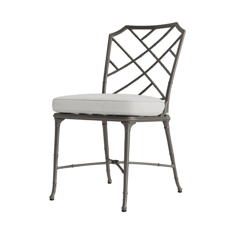 Calcutta Outdoor Dining Side Chair, Mica, Fusion Dove, White