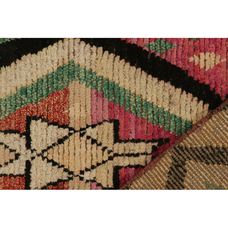 Rug & Kilim’S Moroccan Runner In Multicolor Tribal Geometric Pattern, Runner 2'6" x 14'