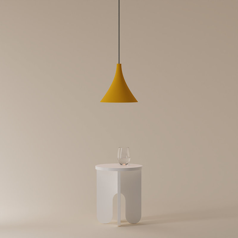 Gota Pendant Light, 17" H x 9.84" W x 9.84" D, Black, Sunrise