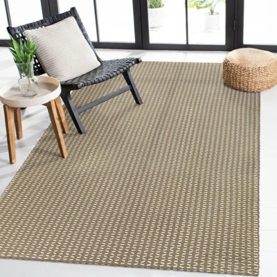 Cotton Weave Washable Area Rug - Stylish Mesh Design for Living Room, Bedroom, or Office Decor