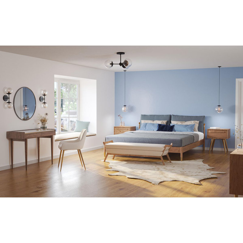 Luminaire suspendu en forme de globe à 1 lumière Chanie, Noir mat, H 12,5 po x l 12 po x P 12 po