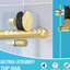Porte de douche coulissante simple en verre trempé de 6 mm, l 56 po à 60 po x H 76 po, réglable pour des ouvertures de 56 po à 60 po, or brossé, verre lisse de 6 mm à mouvement 1/4 po, pour sécher le plancher