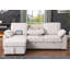 Canapé-lit modulaire réversible en tissu chenille l 91 po Marcello-1254706449