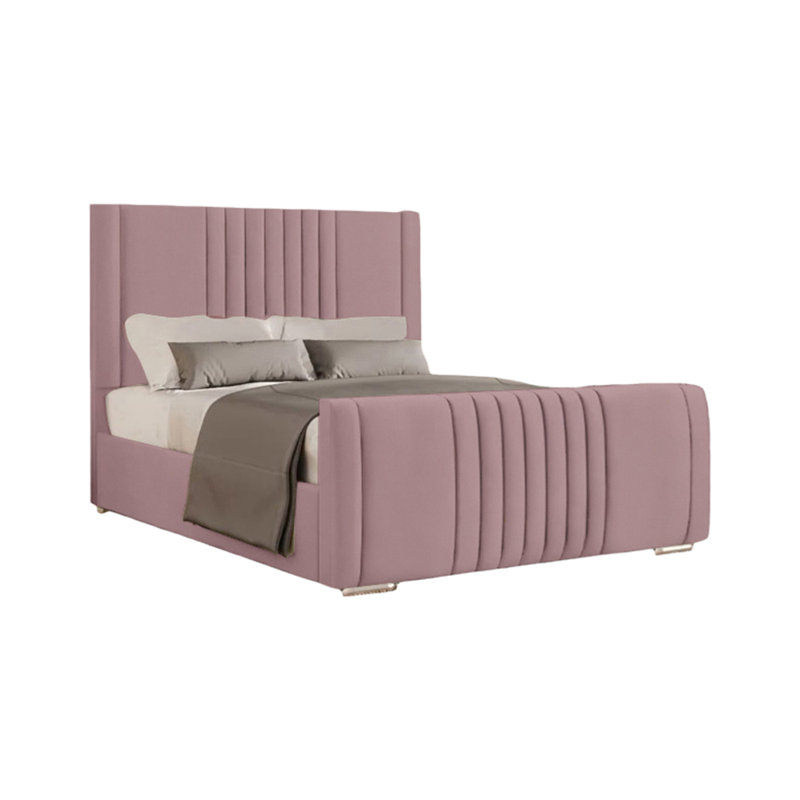 Ganador Upholstered Bed, Single (3'), Lilac