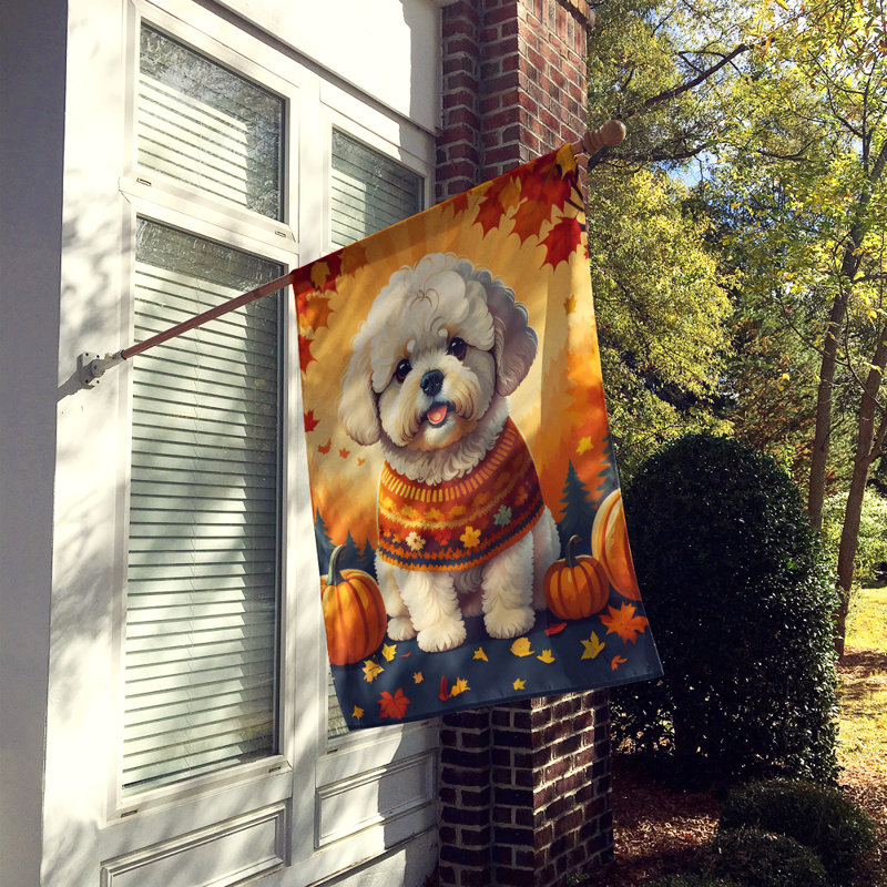 Drapeau Bichon Frise Fall House
