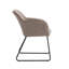 Chaise de salle à manger rembourrée en cuir avec pieds en métal Cantwell-445271949