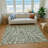 Premium Machine Washable Harsukhman AMF111 Green Rug-1427279400