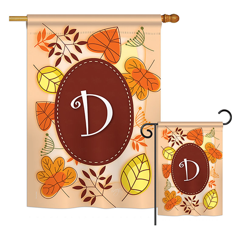Drapeau de polyester à 2 côtés en polyester automne initial automne, D