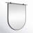 Perrinton Metal D-Shaped Wall Mirror with Hooks