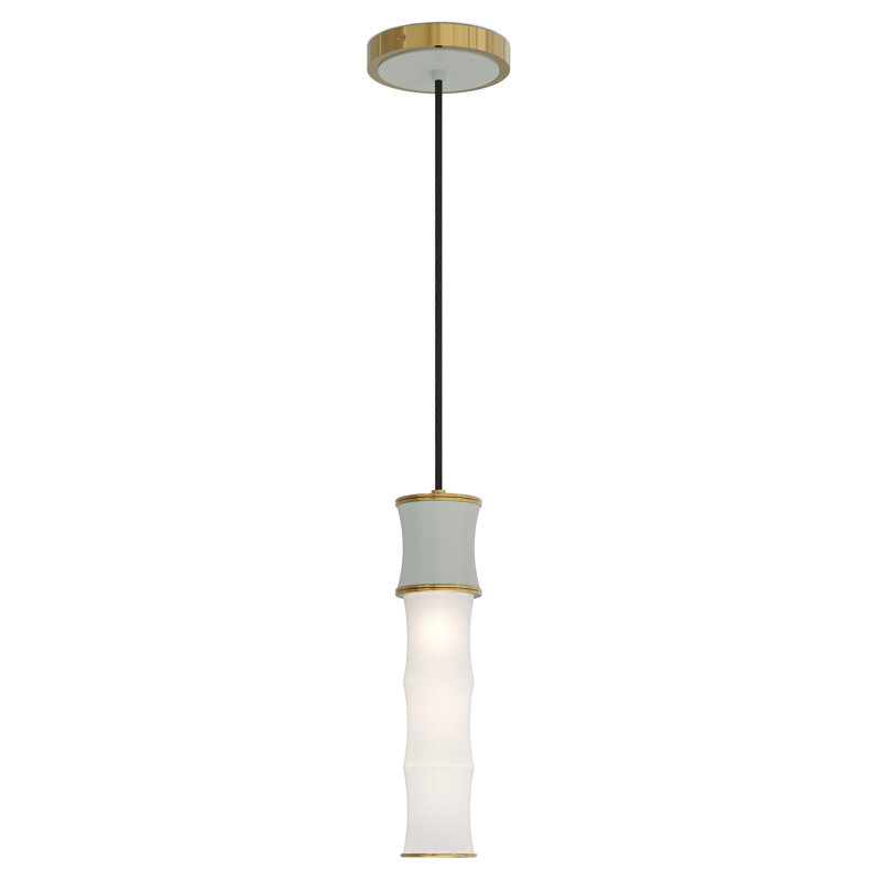 Kane Pendant Light, Céladon mat / or
