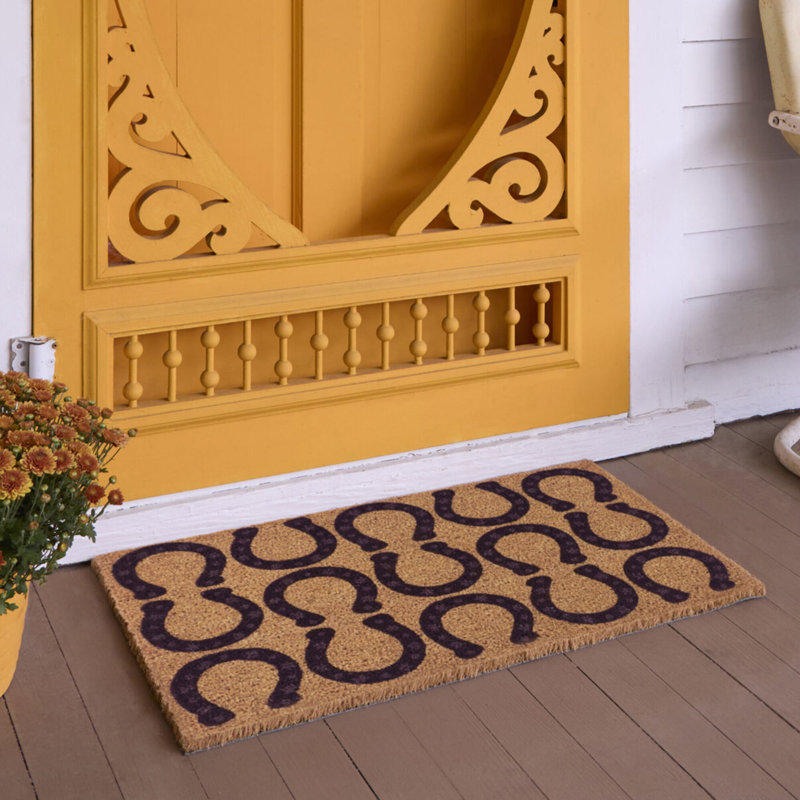 Horseshoe Brown Western Doormat