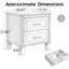 Table de chevet 2 tiroirs Premium avec poignées en métal pour la chambre à coucher et le salon-130574786