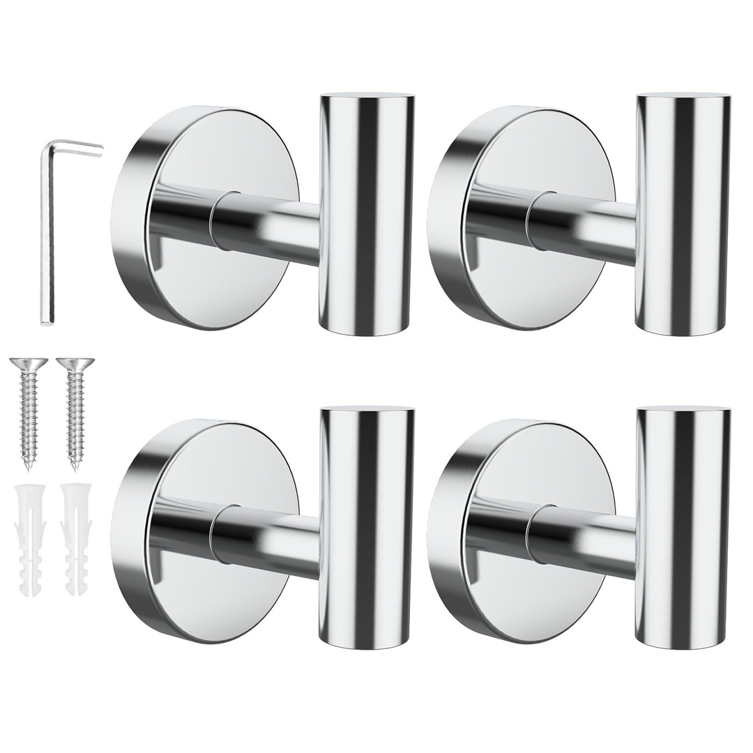Wall Mounted Towel Hooks Bathroom Towel Hooks (Set of 4) maiguoone 