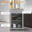 Chariot pour îlot de cuisine avec chariot, table de service portative avec tiroir, tablette réglable et 2 porte-serviettes HOMcom, gris