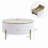 Round Coffee Table With 2 Large Drawers Storage Accent Table(31.5")-484449314-484449324