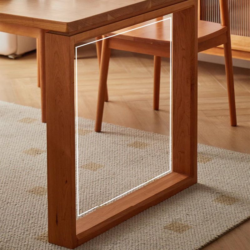 Mehmood Solid Wood Dining Table, Ash, 35.43" W x 78.74" L