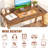 100% Solid Wood Desk With Drawers & Storage Shelf - 40 X 24 Inch Mid Century Modern Desks, Vintage Writing Desk With Deeper Desktop, Home Office Computer Desks For Bedroom & Home-walnut Color-562195250