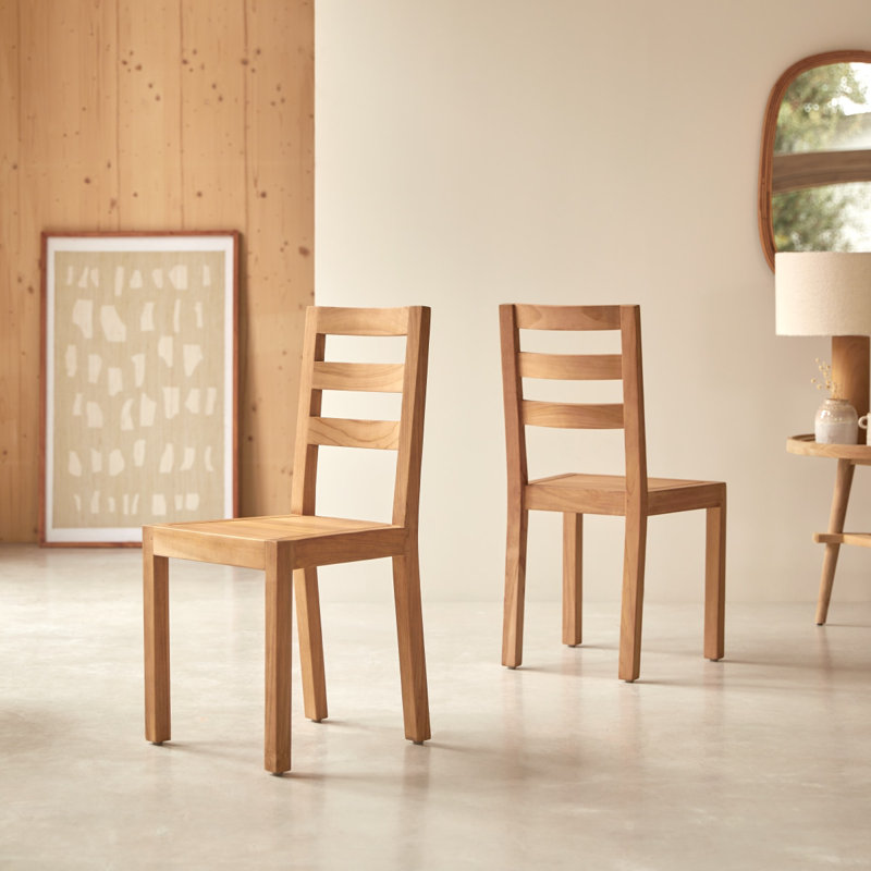 Alto 45cm H Solid Wood Side Chair in Beige