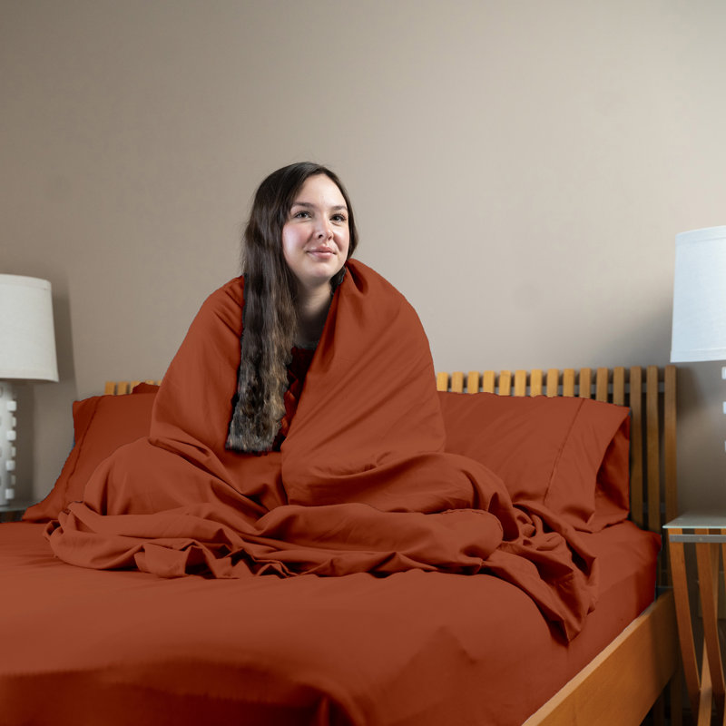 Ultra Soft Bamboo Sheet Set - 4 Pc Set - Wrinkle Resistant - Cooling Sheets with Deep Pockets, King Sheet Set + 2 Pillowcases