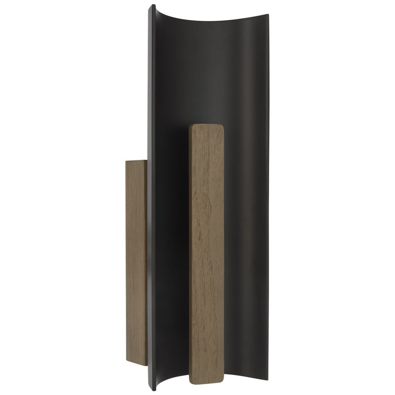 Anne-Marie Barton Remi 18" Sconce, Matte Carbon/Warm Walnut