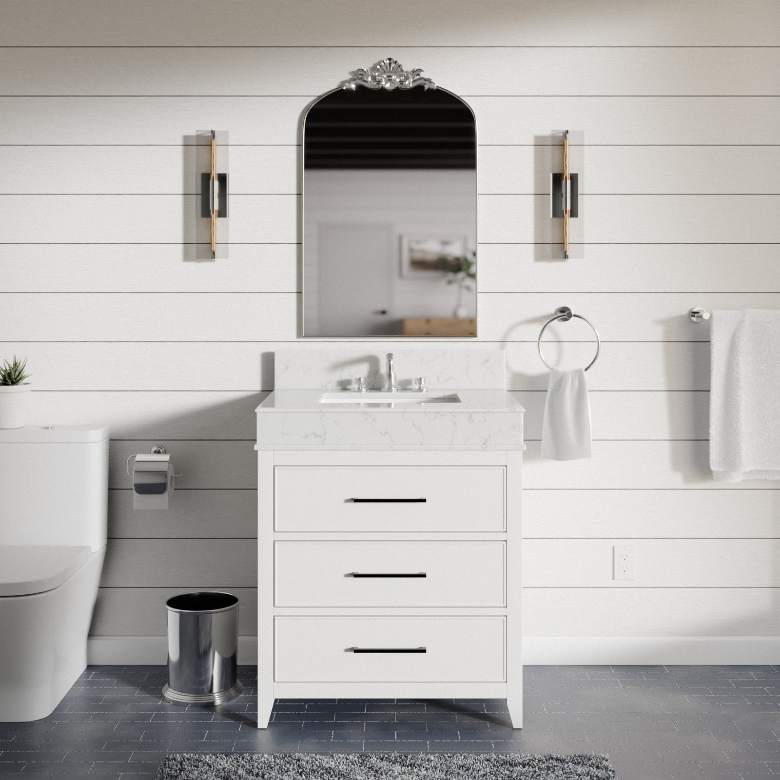 Bayla 30'' Single Bathroom Vanity, White