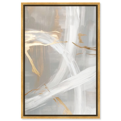 «Silvered Spirals II Canvas Elegant Gold Abstract» par Art Remedy