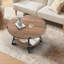Jahaira Round Coffee Table with 2-Tier Storage Shelves-478800544