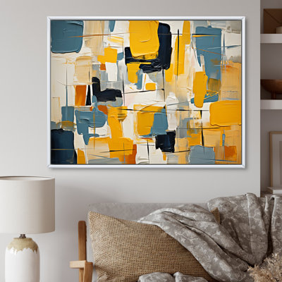 Impression sur toile abstraite, expression carrée
